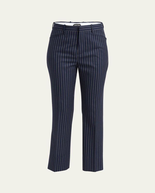 Pinstripe Wool Trousers